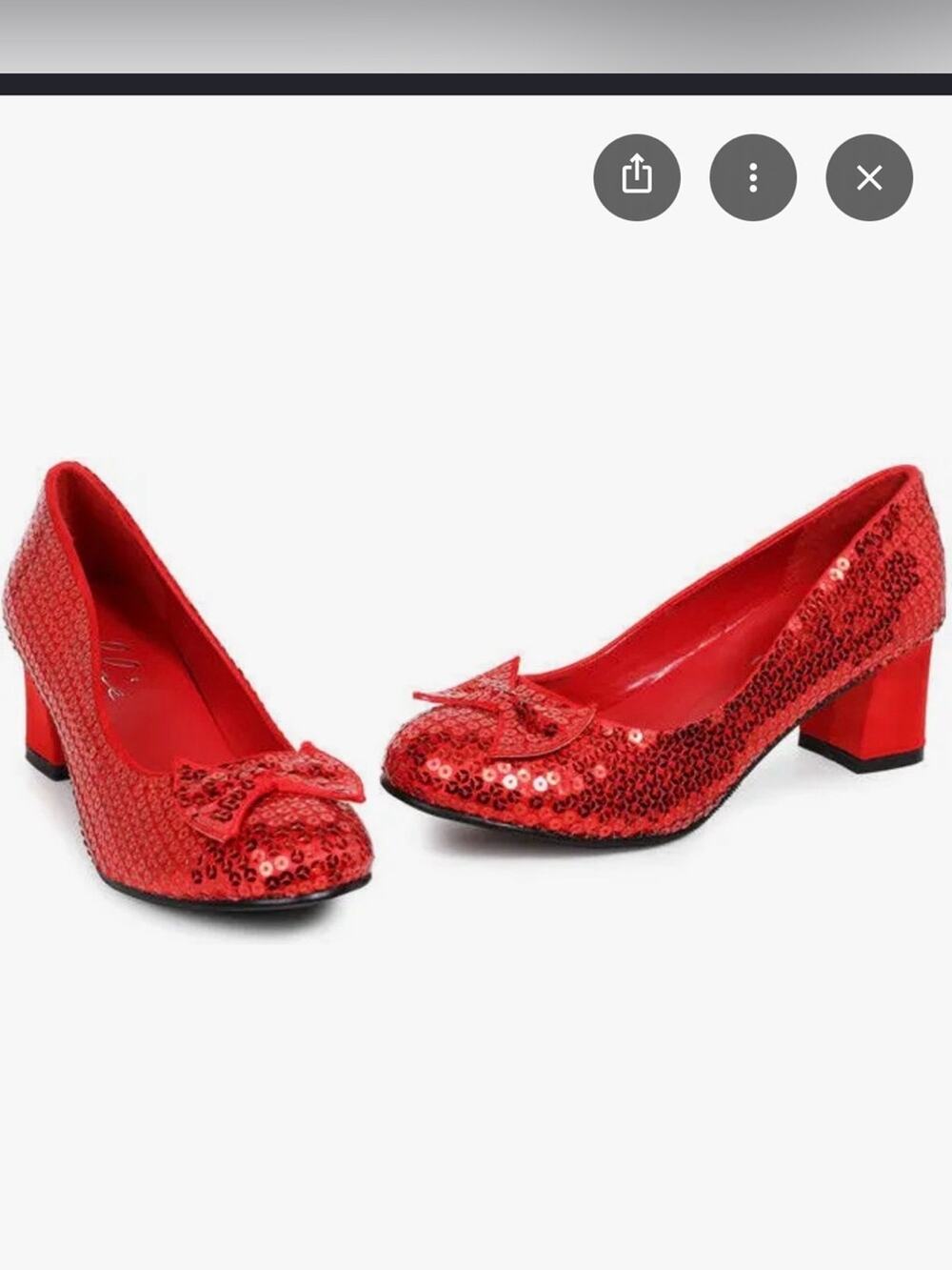 Dorothy red sequin bow heels